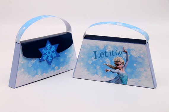 Frozen Party Favor Box - Frozen Party Purse - Frozen Party Handbag - Frozen Party Treat Box - Frozen Gift Box - Printable, Instant Download. Il_570xn