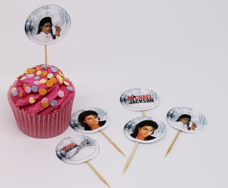 Michael Jackson Party Supplies Food Tents Cupcake Toppers & Etsy UK