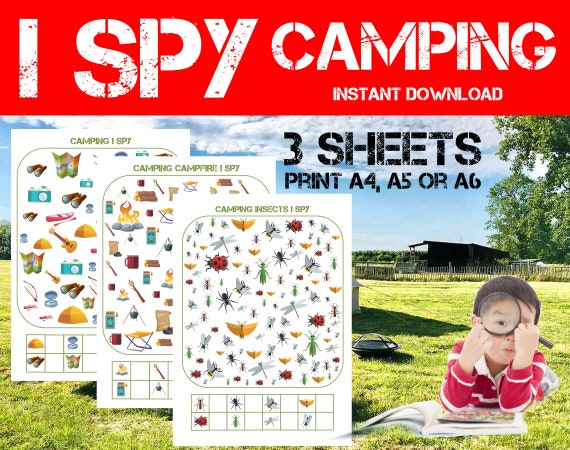 I Spy Camping game - Camping I Spy Counting Activity - Camping Look and Find game - Camping Favor - Seek and Find Insects game - Bug game Il_570xn