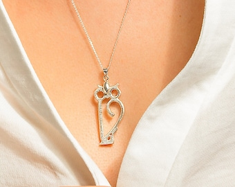 Handgjort ugglehänge i sterlingsilver: Grekiskt visdomshalsband