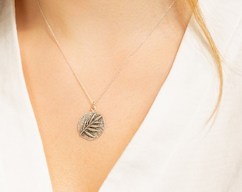 Collana in argento sterling con ramo d'ulivo: gioielli greci minimalisti