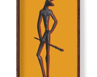 Quadro con Minotauro – Simbolo di ombra e forza interiore – Stampa minimalista ispirata alla mitologia greca (Download digitale)