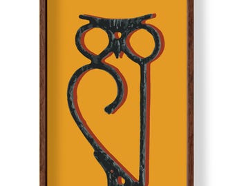 Owl of Athena Wall Art – Symbol of Wisdom & Inner Clarity – Minimal Greek Mythology Print (Instant Download)