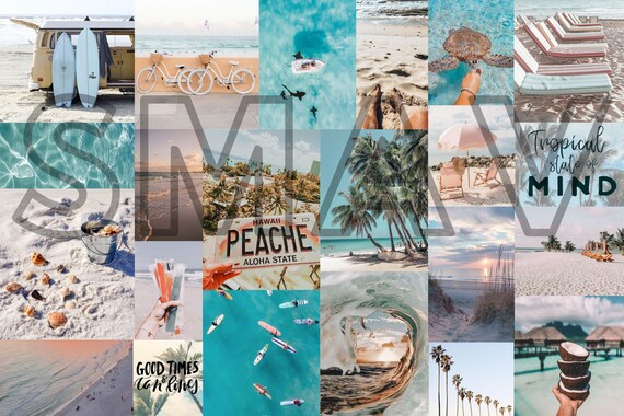 Aesthetic Beachy Tropical Background - Etsy