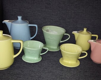 Vintage Melitta Porcelain No Drip Coffee Makers Vintage Melitta Porcelain No Drip Coffee Makers