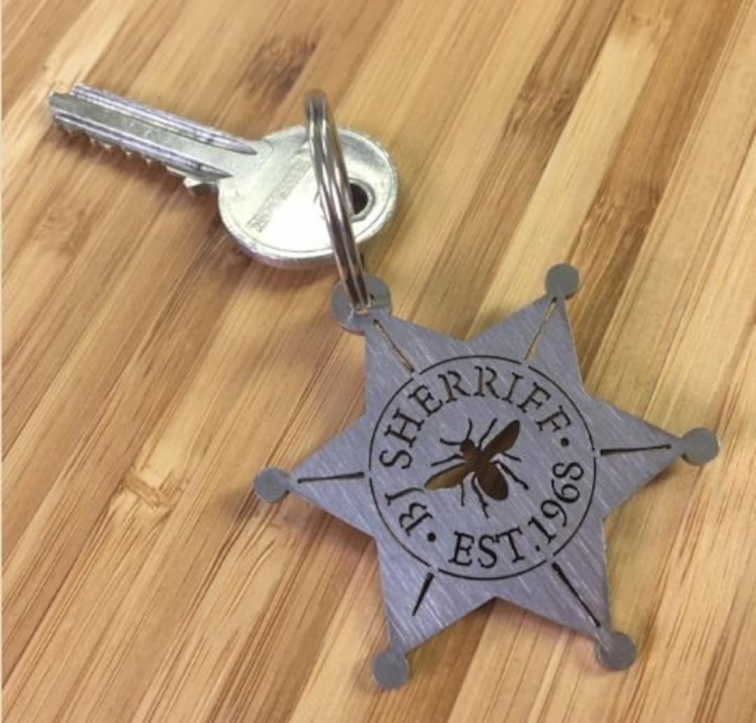 BJ Sherriff 50th Anniversary Star Key Ring - Etsy
