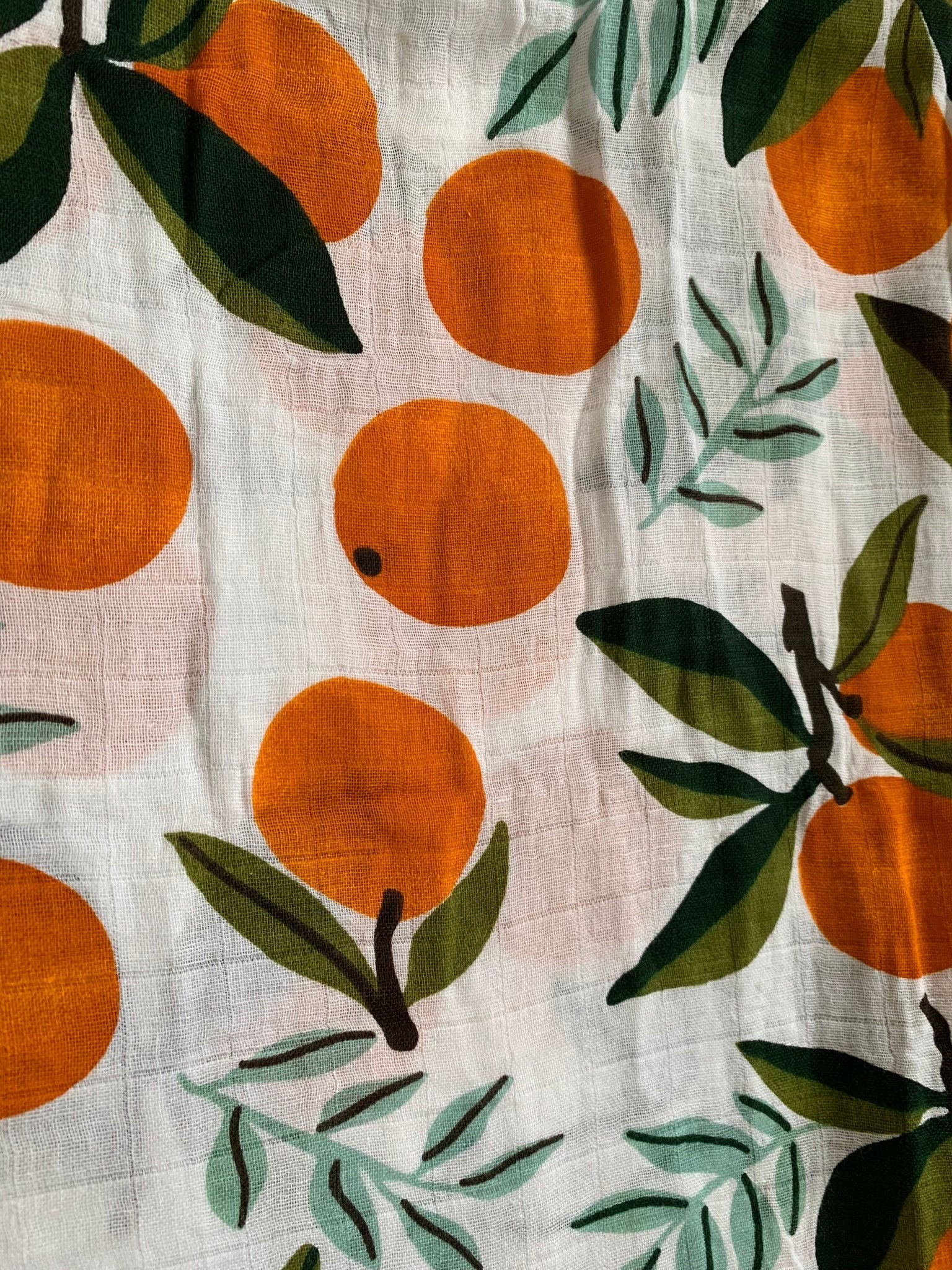 orange muslin blanket