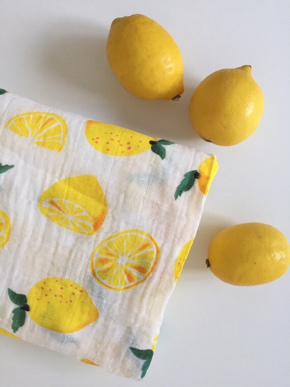 lemon muslin blanket