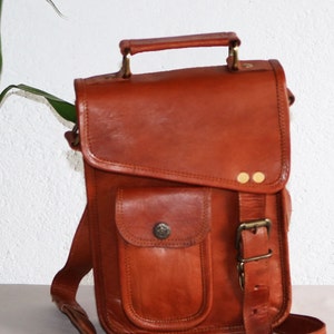 Sac cartable personnalisé en cuir véritable pour iPad et sac à bandoulière pour femme et sac cartable rustique pour homme