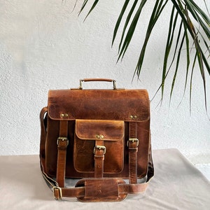 Petit sac cartable personnalisé en cuir véritable pour iPad, sac à bandoulière pour femme et homme, sac de travail rustique