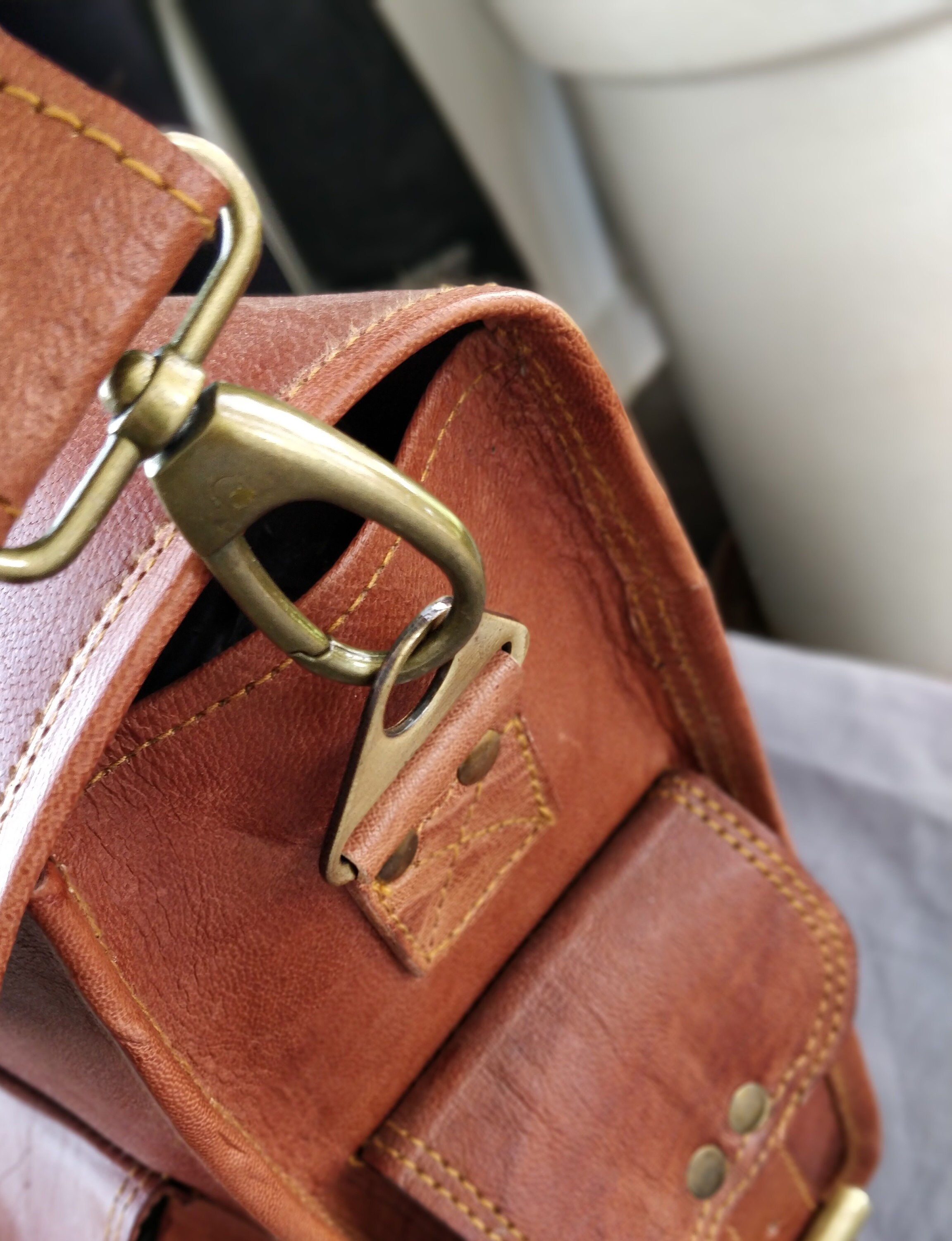 15 Satchel Personalized Genuine Leather Messenger Bag | Etsy