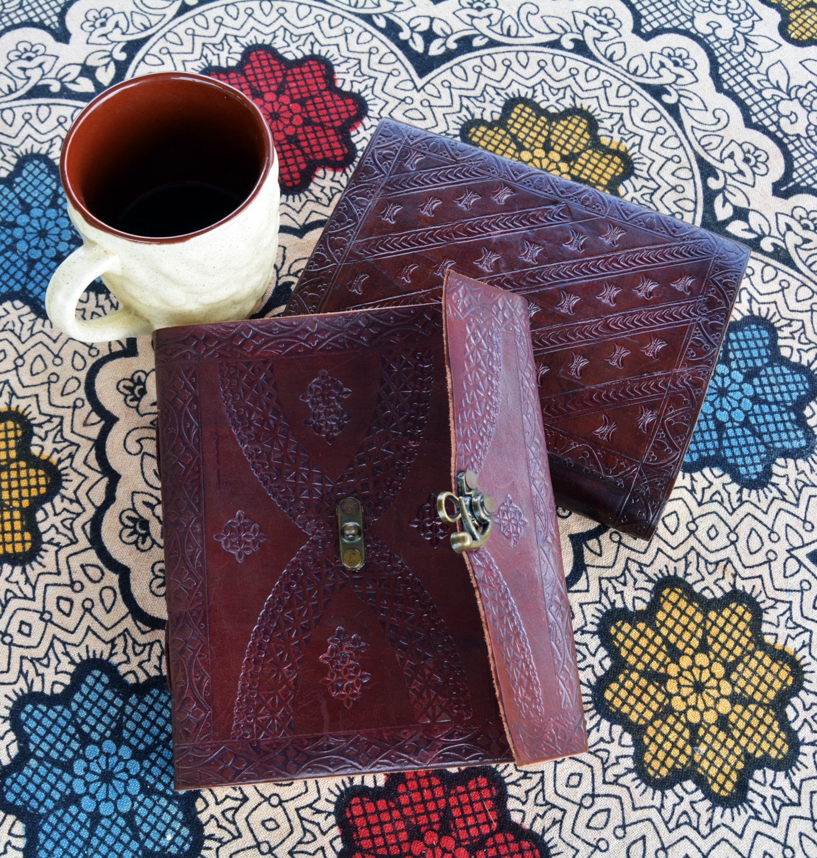 Handmade leather journal with Clasp personal diary sketchbook Etsy