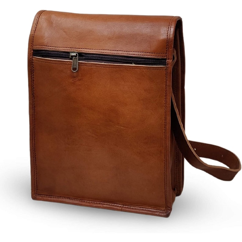 Handmade Personalized Genuine leather Satchel bag for iPad bag shoulder bag for Men & Women gift for men office bag work rustic bag Satchel image 6
