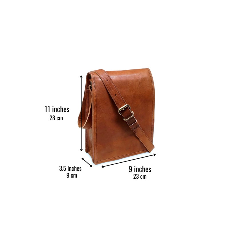 Handmade Personalized Genuine leather Satchel bag for iPad bag shoulder bag for Men & Women gift for men office bag work rustic bag Satchel image 8