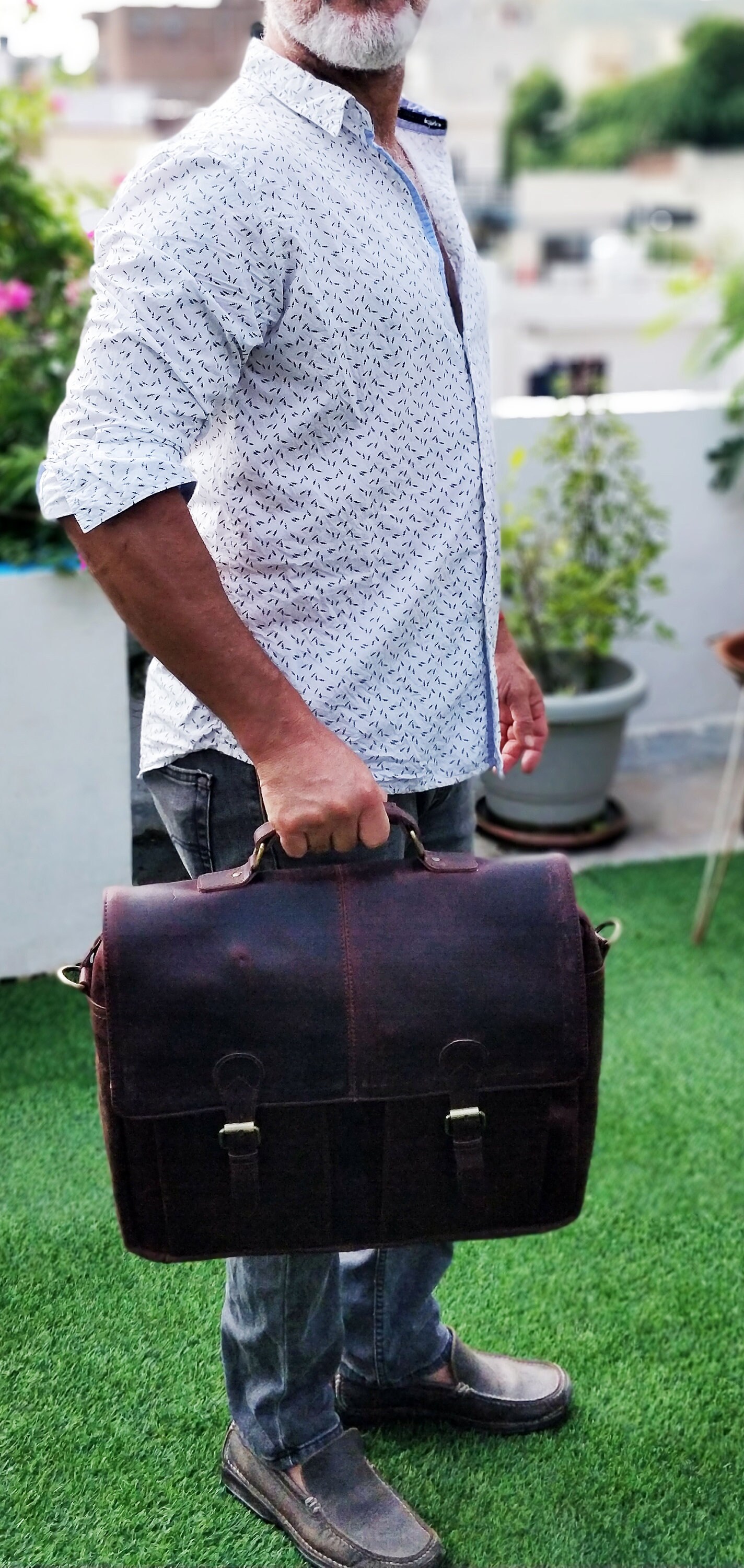 Personalized Genuine Leather Messenger Bag Laptop Bag Shoulder - Etsy UK
