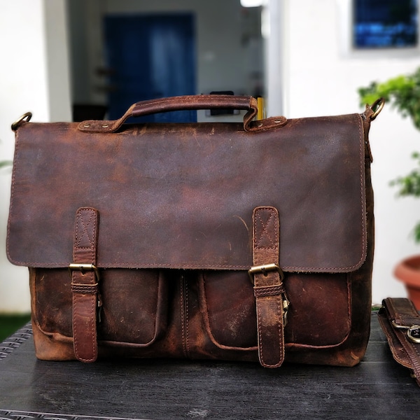 Mens Leather Satchel - Etsy