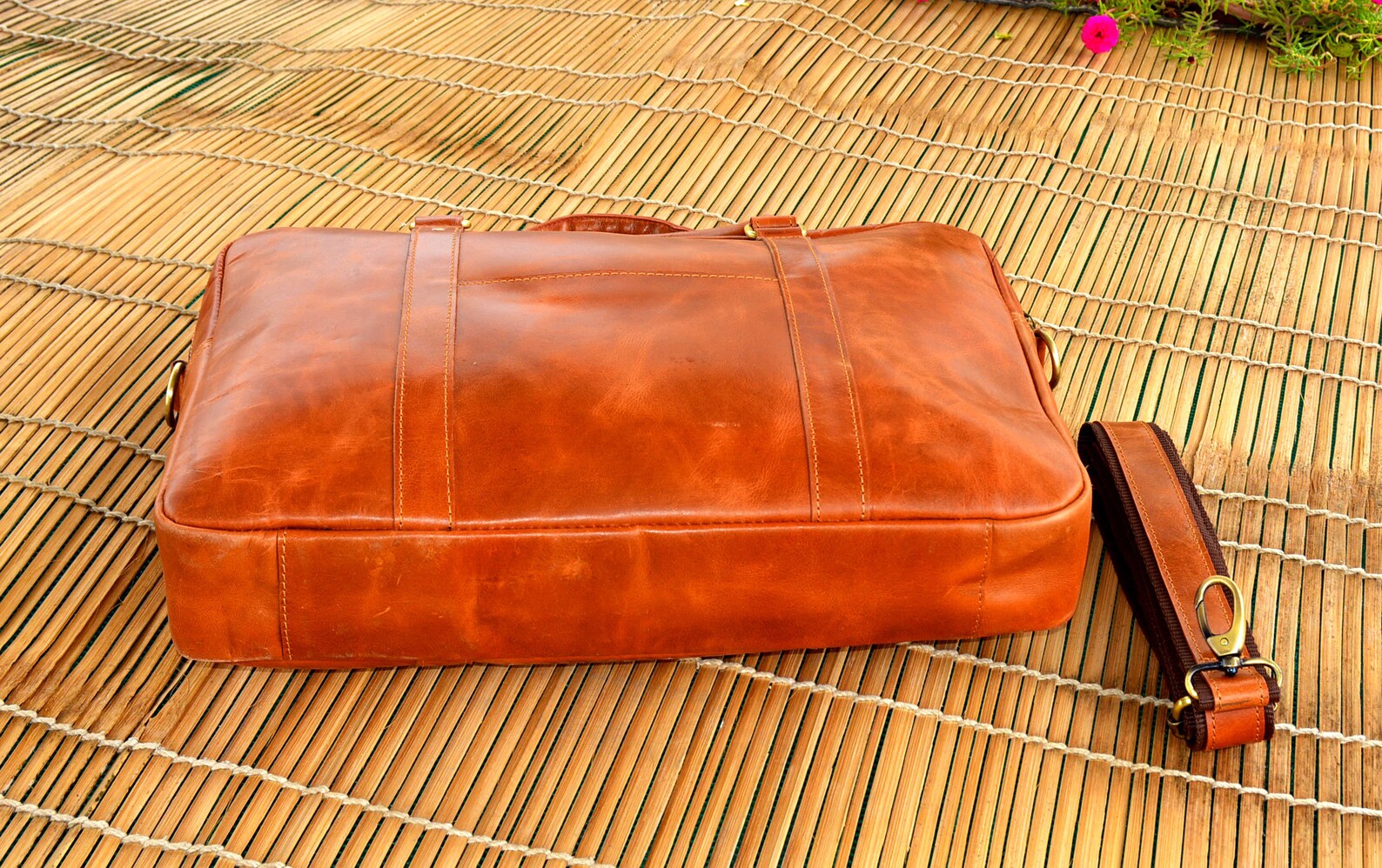 Personalized Genuine Leather Messenger Bag Laptop Bag Shoulder Etsy