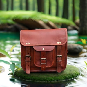 Petit sac cartable personnalisé en cuir véritable sac iPpad sac à bandoulière pour femmes et hommes sac de bureau cartable rustique