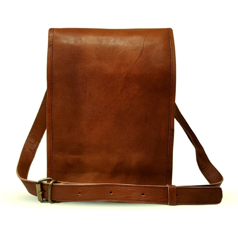 Handmade Personalized Genuine leather Satchel bag for iPad bag shoulder bag for Men & Women gift for men office bag work rustic bag Satchel image 5