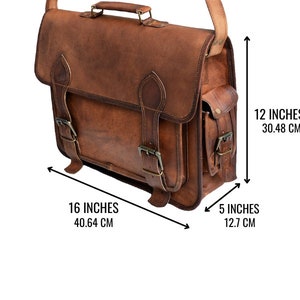 Personalized Genuine leather messenger bag laptop bag shoulder bag for men and women office bag briefcase bag image 6