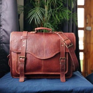 18 'Sac messager en cuir véritable sac d'ordinateur portable sac à bandoulière pour femme cadeau pour homme sac de bureau porte-documents de travail grande cartable