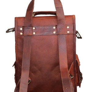 With the strap adjusted to the desired length, the leather briefcase can be made into a leather backpack or even a crossbody sling bag. Perfect for looking professional as well as casual at the same time.