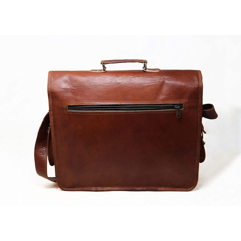 Personalized Genuine leather messenger bag laptop bag shoulder bag for men and women office bag briefcase bag image 3