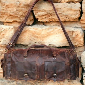 Personalisierte Leder Seesack Reise tragen auf Gepäck Übernachtung Gym Weekender Handgemachte Seesack Trauzeugen Geschenk Übergroße Weihnachtsgeschenk