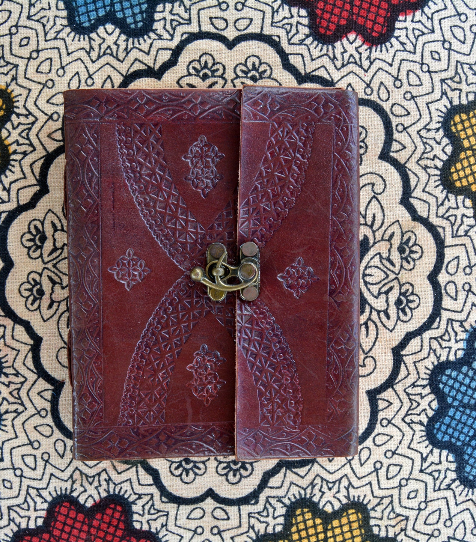 Handmade leather journal with Clasp personal diary sketchbook Etsy