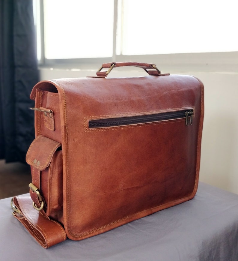 Personalized Genuine Leather Messenger Bag Laptop Bag Shoulder | Etsy
