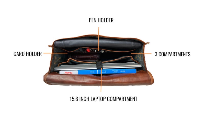 Personalized Genuine leather messenger bag laptop bag shoulder bag for men and women office bag briefcase bag image 7