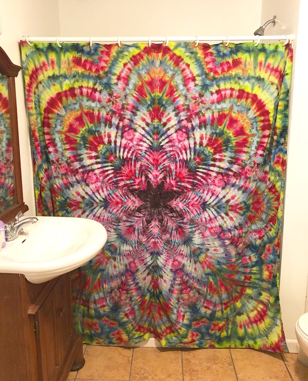 Tie Dye Shower Curtain Etsy