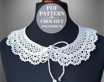 Crochet Lace Collar Pattern: Removable Vintage Style (PDF Pattern)