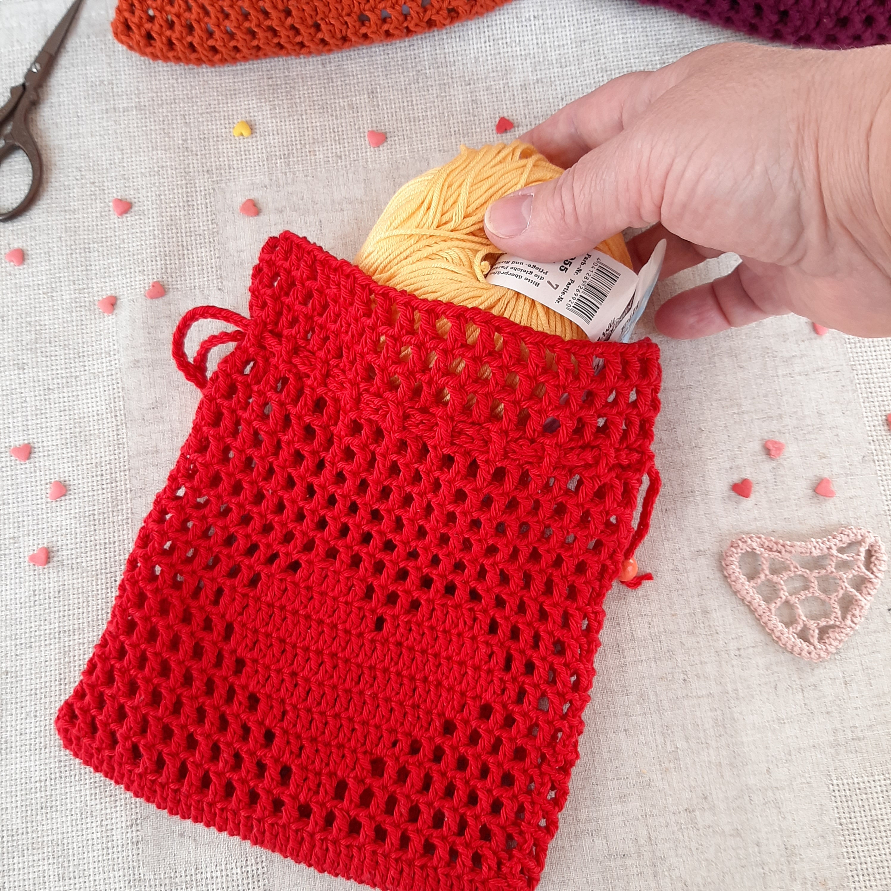 Crochet Drawstring Pouch Pattern Gift Bag Crochet Pattern Christmas ...