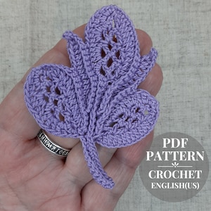 Crochet leaf pattern Crochet leaves applique instruction pdf Leaf pattern crochet for Irish lace