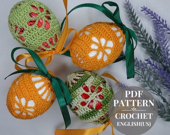 Crochet pattern Easter basket for egg. Easter decoration. Cover crochet Easter for eggs. Gift for Easter DIY.