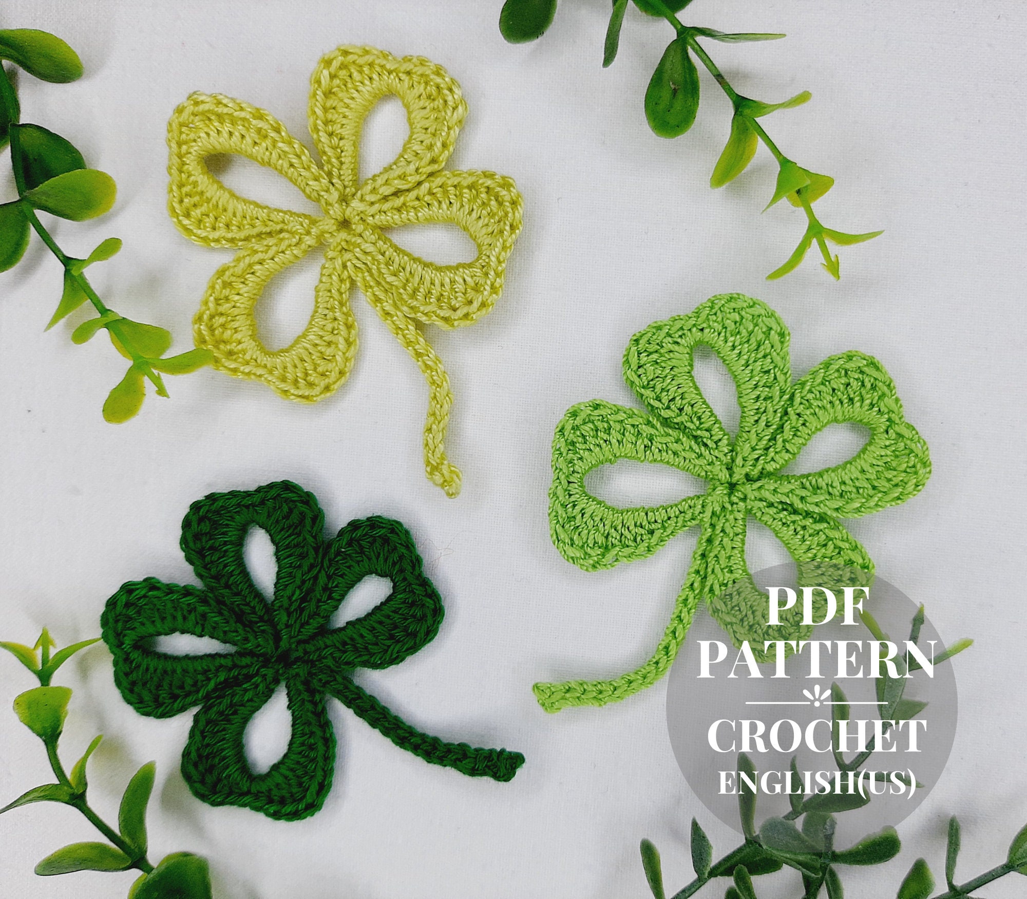 Irish Lace Clover Leaf Motif Pattern