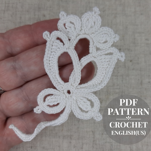 Crochet flower patterns Floral lace applique pattern crochet Flowers Irish lace motif