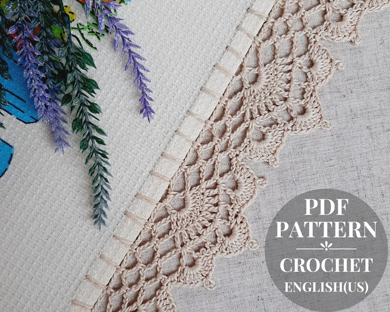 Crochet Edging Pattern. Crochet Border Pattern. Crochet Etsy