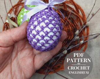 Easter decor for an egg in the form of a crochet pattern lace bag Crochet basket pattern Easter eggs Gift crochet cover for Easter egg DIY