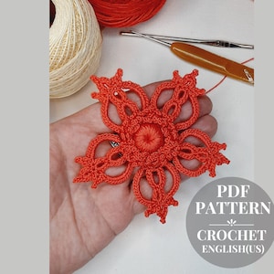 Crochet flower pattern for Irish Lace