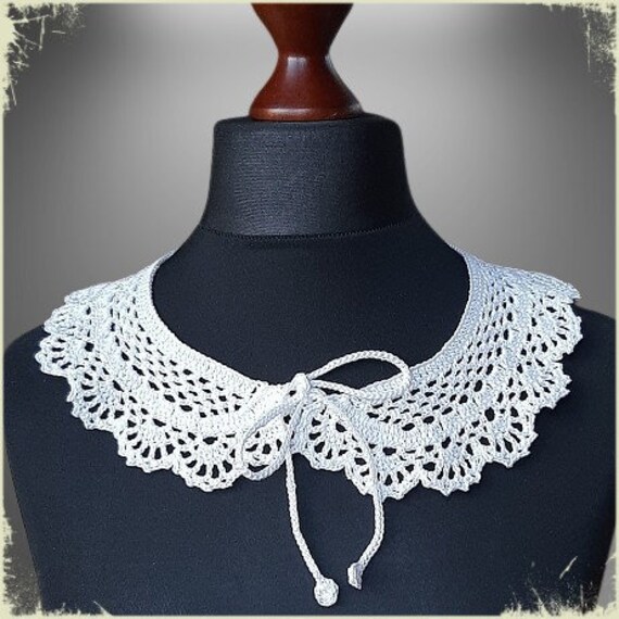 Crochet Detachable Collar Pattern. Lace Removable Adjustable