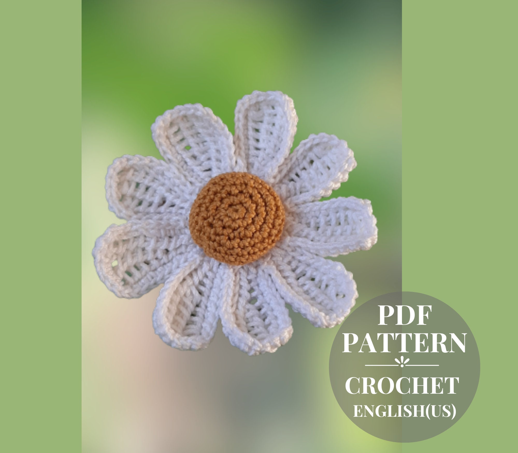 Crochet Daisy Pattern. White Daisy Flower Tutorial Crochet. - Etsy