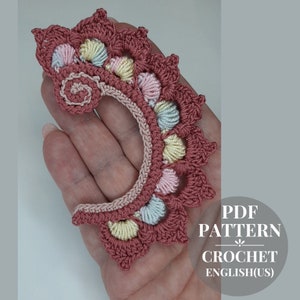 Сrochet pattern curl for Irish lace Сrochet applique PDF Crochet tutorial Crochet swirl instruction