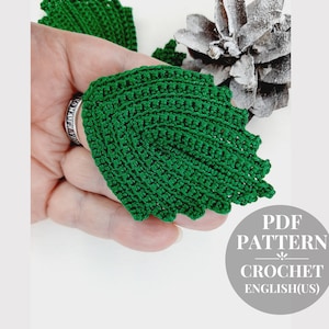 Simple crochet leaf pattern Crochet leaves for Irish lace instruction Crochet leaf applique patterns