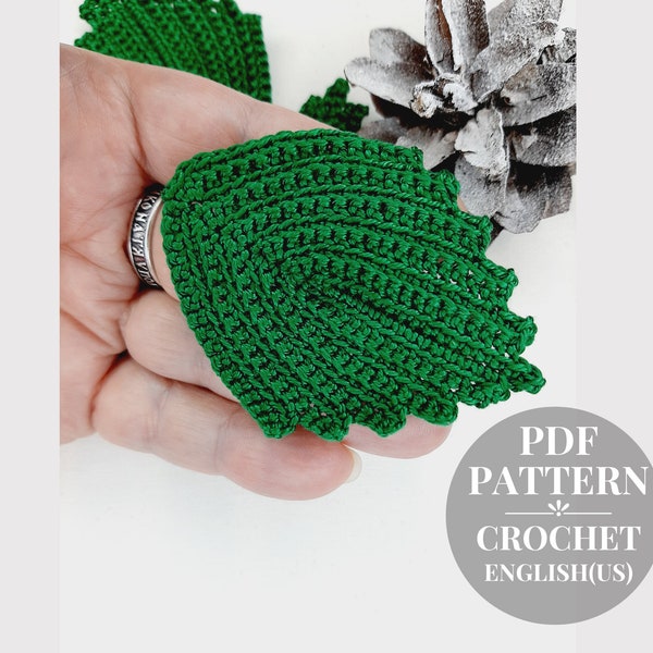 Simple crochet leaf pattern Crochet leaves for Irish lace instruction Crochet leaf applique patterns