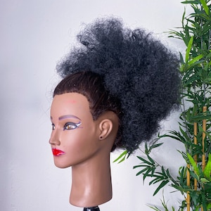 Puff Hairstyle Girl Sex - Afro Hair chignonhairbun Ponytail Drawstringclip in - Etsy Sweden