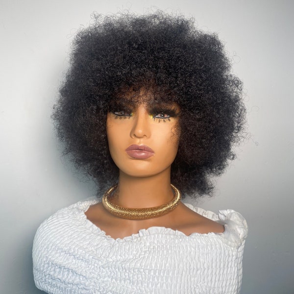 Afro Human Hair Wig for Women