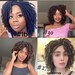 12” Afro Curly Soft locs protective style  faux loc  braided Hair wig for woman.. 
