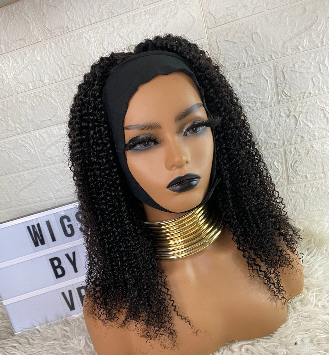 1426 Afro Kinky Curly Headband Wig for Women 100 Virgin Etsy